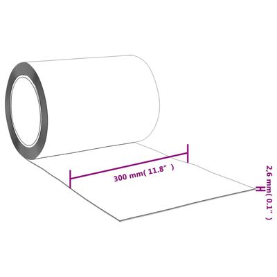 vidaXL uksekardin, sinine, 300 mm x 2,6 mm 25 m, PVC