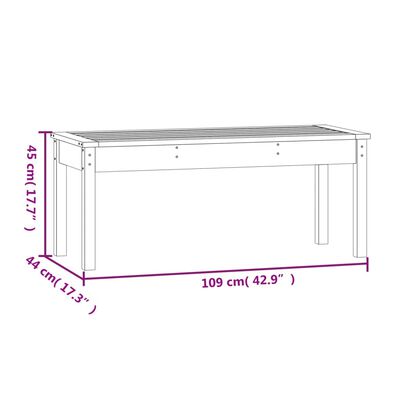 vidaXL aiapink, must, 109 x 44 x 45 cm, männipuit