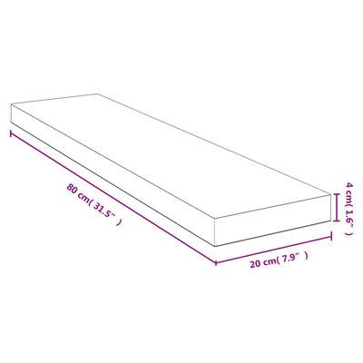 vidaXL seinariiul, 80x20x4 cm, bambus