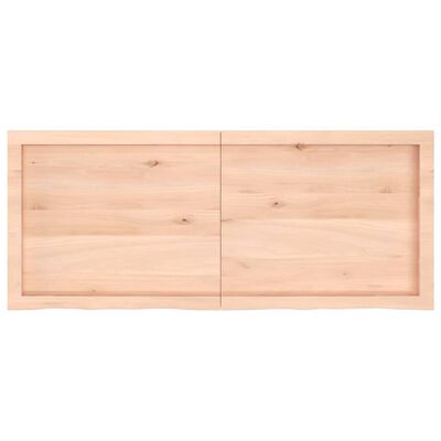 vidaXL lauaplaat, 120 x 50 x (2-6) cm, töötlemata tammepuit