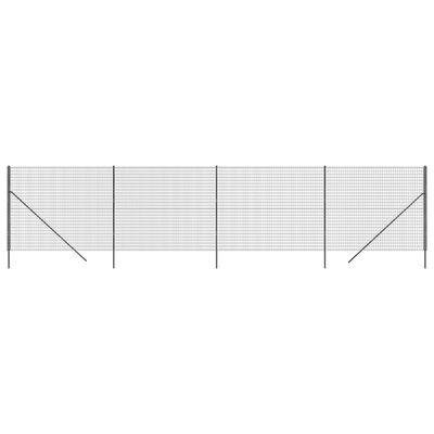 vidaXL traataed, antratsiithall, 2,2 x 10 m, tsingitud teras