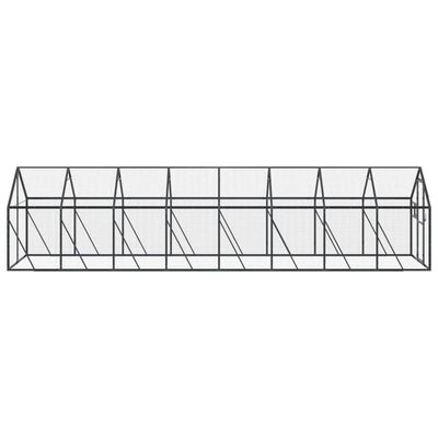 vidaXL linnumaja, antratsiit, 1,79x8x1,85 m alumiinium