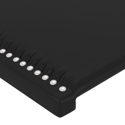 vidaXL LED-voodipeats, must, 100x5x78/88 cm, kunstnahk