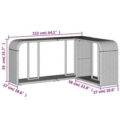 vidaXL hoiuriiulid 2 tk, hall, polürotang