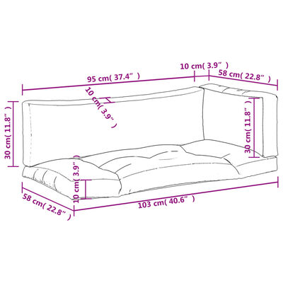 vidaXL euroaluse istmepadi 3 tk, must, kangas