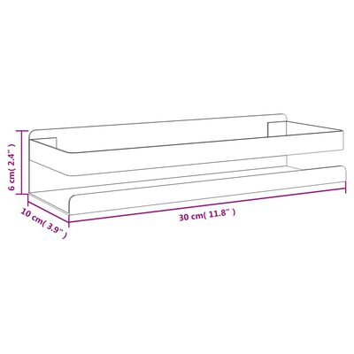 vidaXL duširiiul, 30x10x6 cm, harjatud viimistlusega roostevaba teras