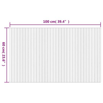 vidaXL vaip, ristkülikukujuline, pruun, 60 x 100 cm, bambus