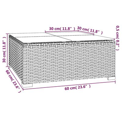 vidaXL 5-osaline aiamööblikomplekt patjadega, polürotang, hall