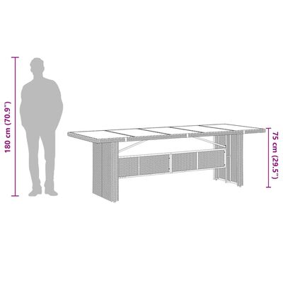 vidaXL 9-osaline aiamööbli komplekt patjadega, must, polürotang