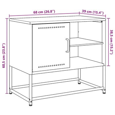 vidaXL telerikapp, sinepikollane, 100,5 x 39 x 60,5 cm, teras