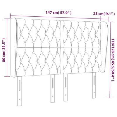 vidaXL voodipeats servadega, roheline, 147x23x118/128 cm, kangas