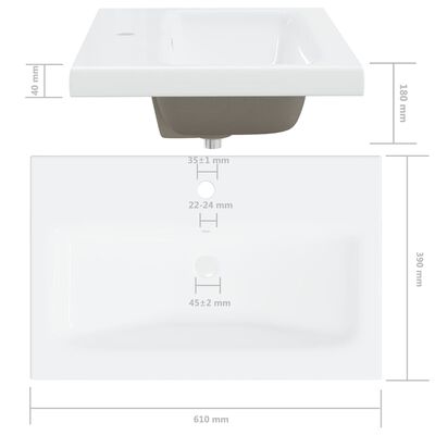 vidaXL vannitoamööbli komplekt, hall, tehispuit
