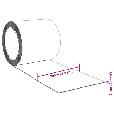 vidaXL uksekardin, punane, 200 mm x 1,6 mm 50 m, PVC