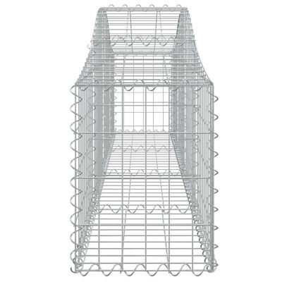 vidaXL kaarekujulised gabioonkorvid 7 tk, 200x30x40/60 cm, raud