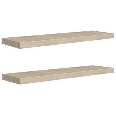 vidaXL seinariiulid, 2 tk, tammevärvi, 90 x 23,5 x 3,8 cm MDF