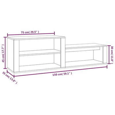 vidaXL kingakapp, betoonhall, 150 x 35 x 45 cm, tehispuit