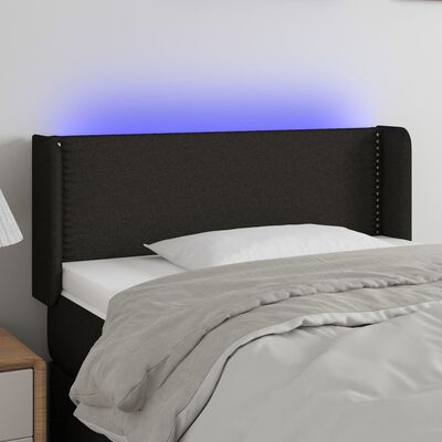 vidaXL LED-voodipeats, must, 83x16x78/88 cm, kangas