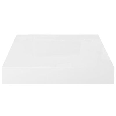 vidaXL seinariiulid, 4 tk, kõrgläikega valge, 23 x 23,5 x 3,8 cm MDF