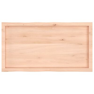 vidaXL lauaplaat, 100 x 50 x (2-6) cm, täispuit, naturaalsed servad