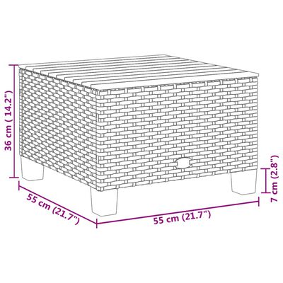 vidaXL 10-osaline aiadiivani komplekt patjadega, hall, polürotang