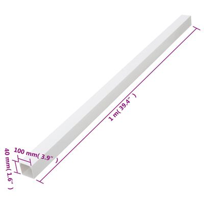 vidaXL kaablikanal 100x40 mm 10 m PVC