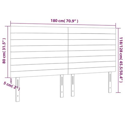 vidaXL voodipeatsid 4 tk, tumesinine, 90x5x78/88 cm, samet