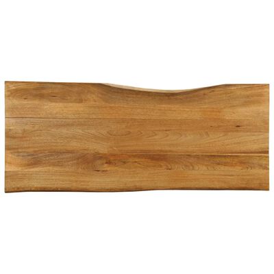 vidaXL lauaplaat, 140 x 60 x 3,8 cm, naturaalsete servadega, mangopuit