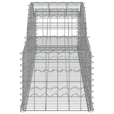 vidaXL kaarekujulised gabioonkorvid 5 tk, 300 x 50 x 40/60 cm, raud