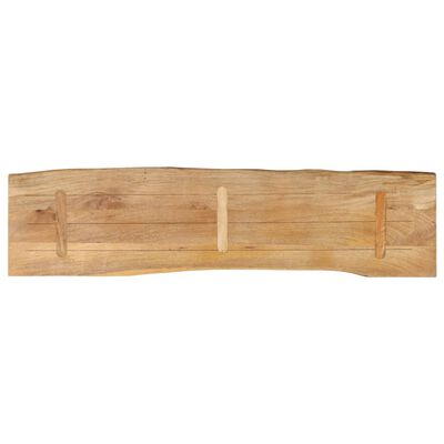 vidaXL lauaplaat, 180 x 40 x 3,8 cm, naturaalsete servadega, mangopuit