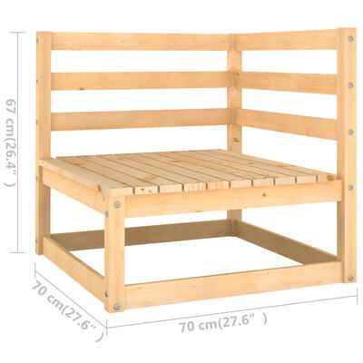 vidaXL 11-osaline aiadiivanikomplekt patjadega, männipuit