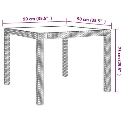 vidaXL 3-osaline aiamööblikomplekt patjadega, polürotang, must