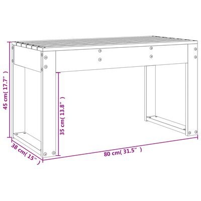 vidaXL aiapink, 80x38x45 cm, männipuit