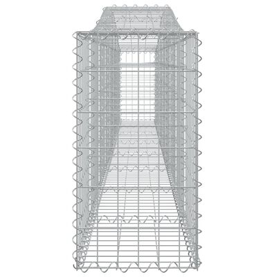 vidaXL kaarekujulised gabioonkorvid 4 tk, 400x30x60/80 cm, raud