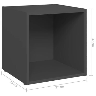 vidaXL 3-osaline telerikappide komplekt, hall, tehispuit