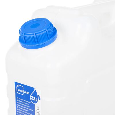 vidaXL veekanister kraaniga, läbipaistev, 20 l, plast