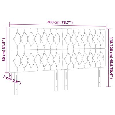 vidaXL voodipeatsid 4 tk, roosa, 100x7x78/88 cm, samet