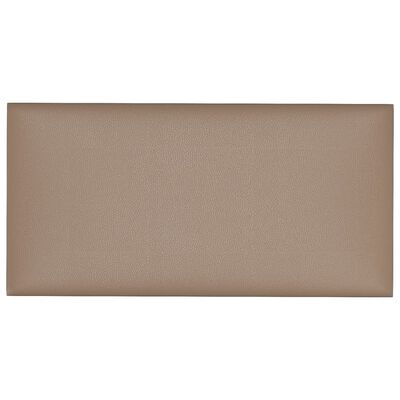 vidaXL seinapaneelid 12 tk, cappuccino, 30 x 15 cm, kunstnahk, 0,54 m²