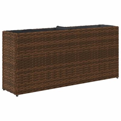 vidaXL taimekastid 2 potiga, 2 tk, pruun, 90 x 20 x 40 cm, polürotang