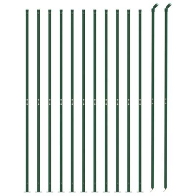vidaXL traataed äärikuga, roheline, 2,2x25 m