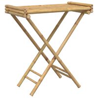 vidaXL kokkupandav laud kandikuga, 70,5 x 42,5 x 80 cm, bambus
