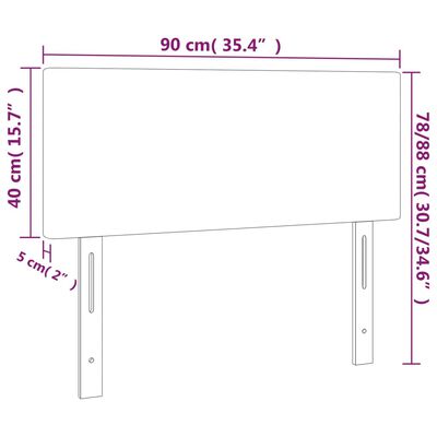 vidaXL voodipeats, must, 90x5x78/88 cm, kunstnahk