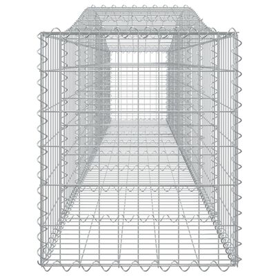 vidaXL kaarekujulised gabioonkorvid 4 tk, 400x50x60/80 cm, raud