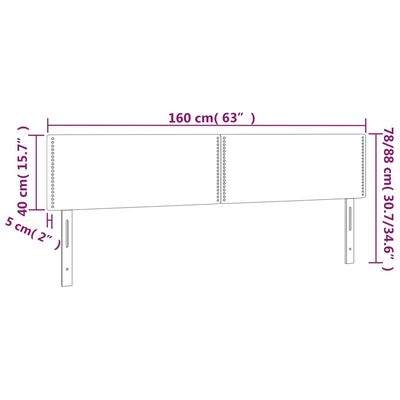 vidaXL voodipeatsid 2 tk, must, 80x5x78/88 cm, kunstnahk