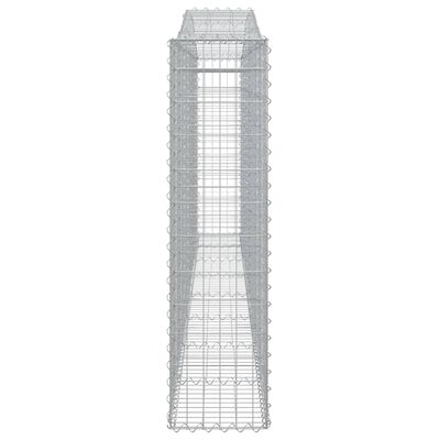 vidaXL kaarekujulised gabioonkorvid 7 tk, 400x30x120/140 cm, raud