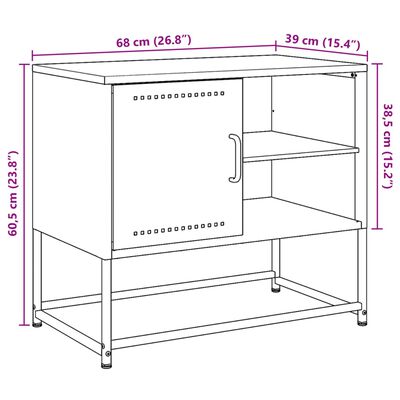 vidaXL telerikapp, roosa, 100,5x39x60,5 cm, teras