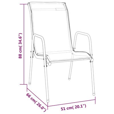 vidaXL 3-osaline aia söögimööbli komplekt, must, teras ja tekstileen