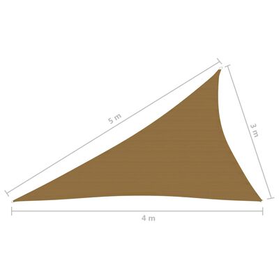 vidaXL päikesepuri 160 g/m² pruunikashall 3 x 4 x 5 m HDPE