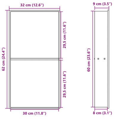 vidaXL duširiiul, harjatud kuldne 32x62x9 cm roostevaba teras