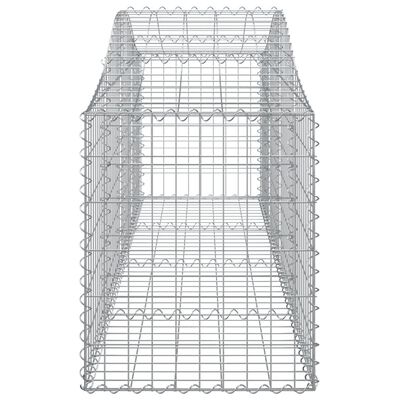 vidaXL kaarekujulised gabioonkorvid 7 tk, 200x50x60/80 cm, raud