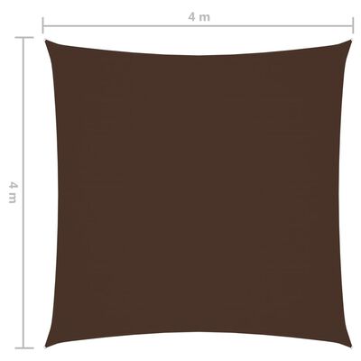 vidaXL oxford-kangast päikesepuri kandiline, 4 x 4 m, pruun